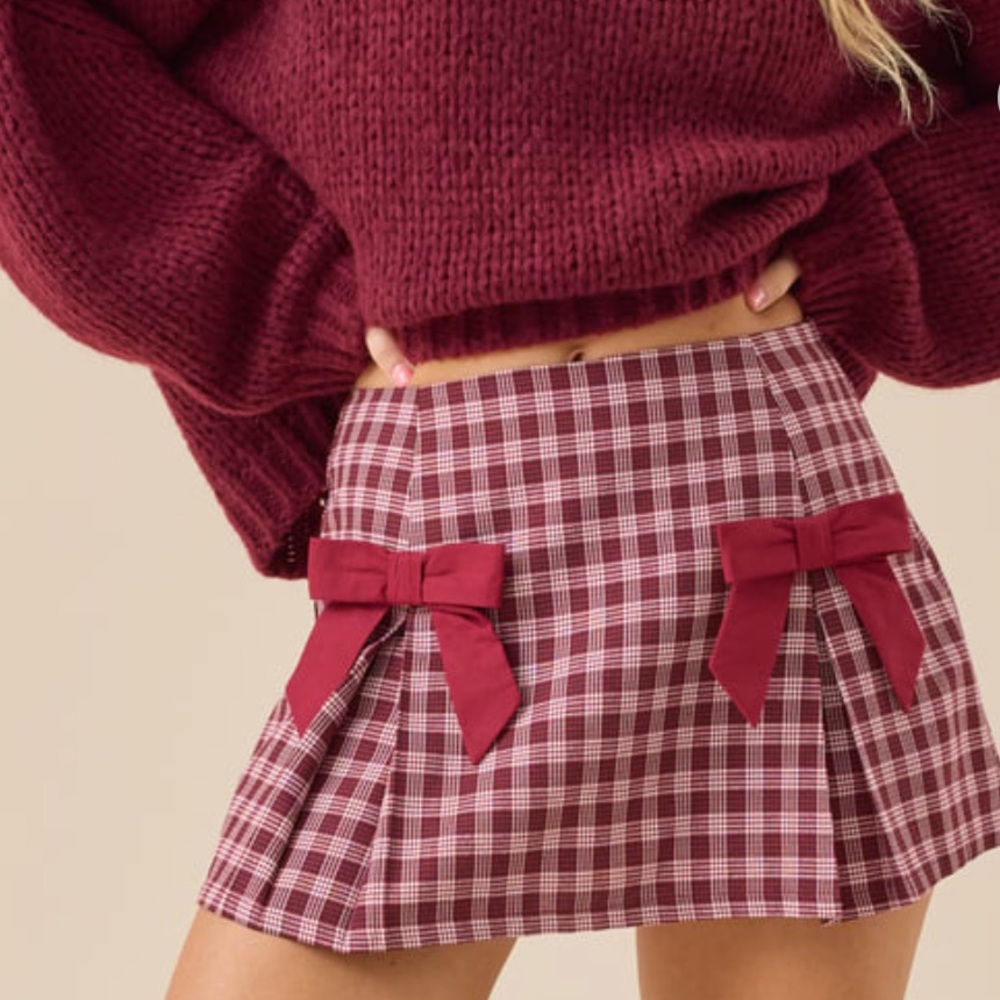 Winslow Bow Pleated Skirt